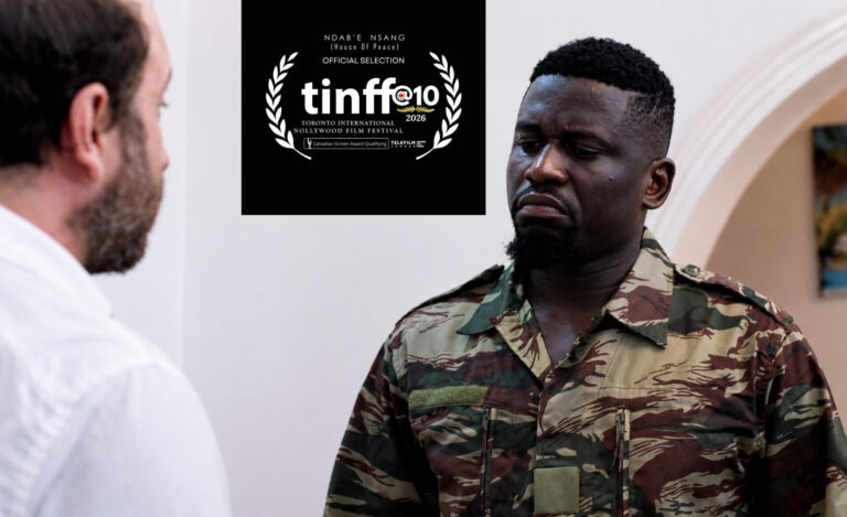 Soldier speaking with a man in a white shirt